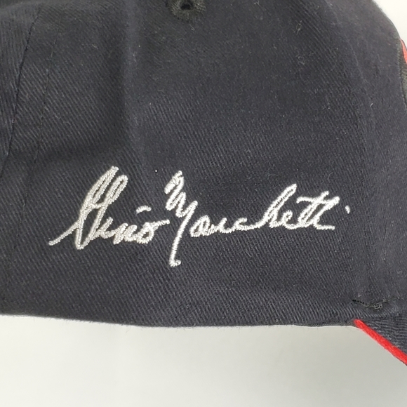 Gino's Burgers and Chicken Hat Black Embroidered Logo Adult Strapback Curve Bill - Picture 11 of 11